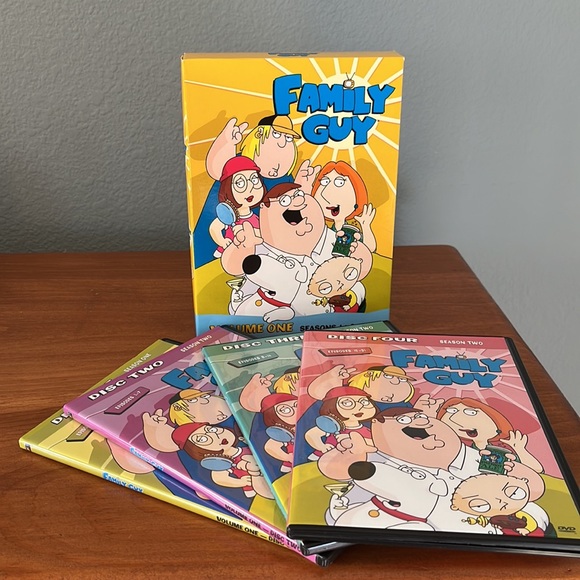Other - Family Guy DVDs, volume one, seasons 1 & 2, four DVDs, opened but barely…